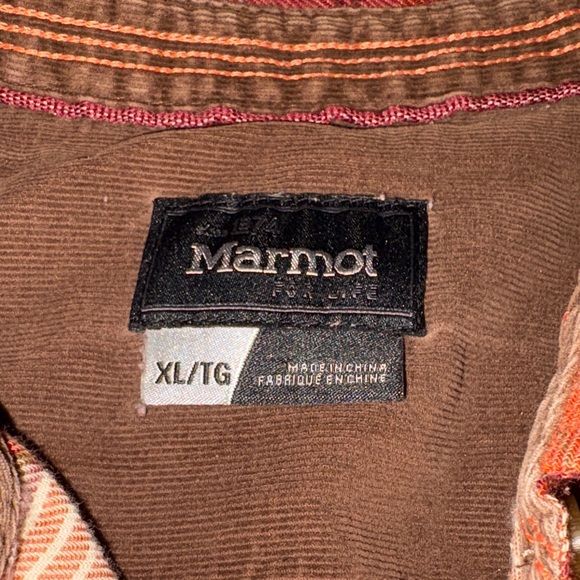 Marmot Vibrant Plaid Long Sleeve Shirt. Size XL - Picture 8 of 8